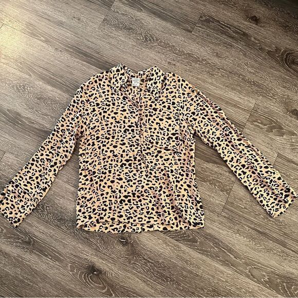Baum und Pferdgarten Beige Black Leopard Moxie Blouse - Picture 1 of 8